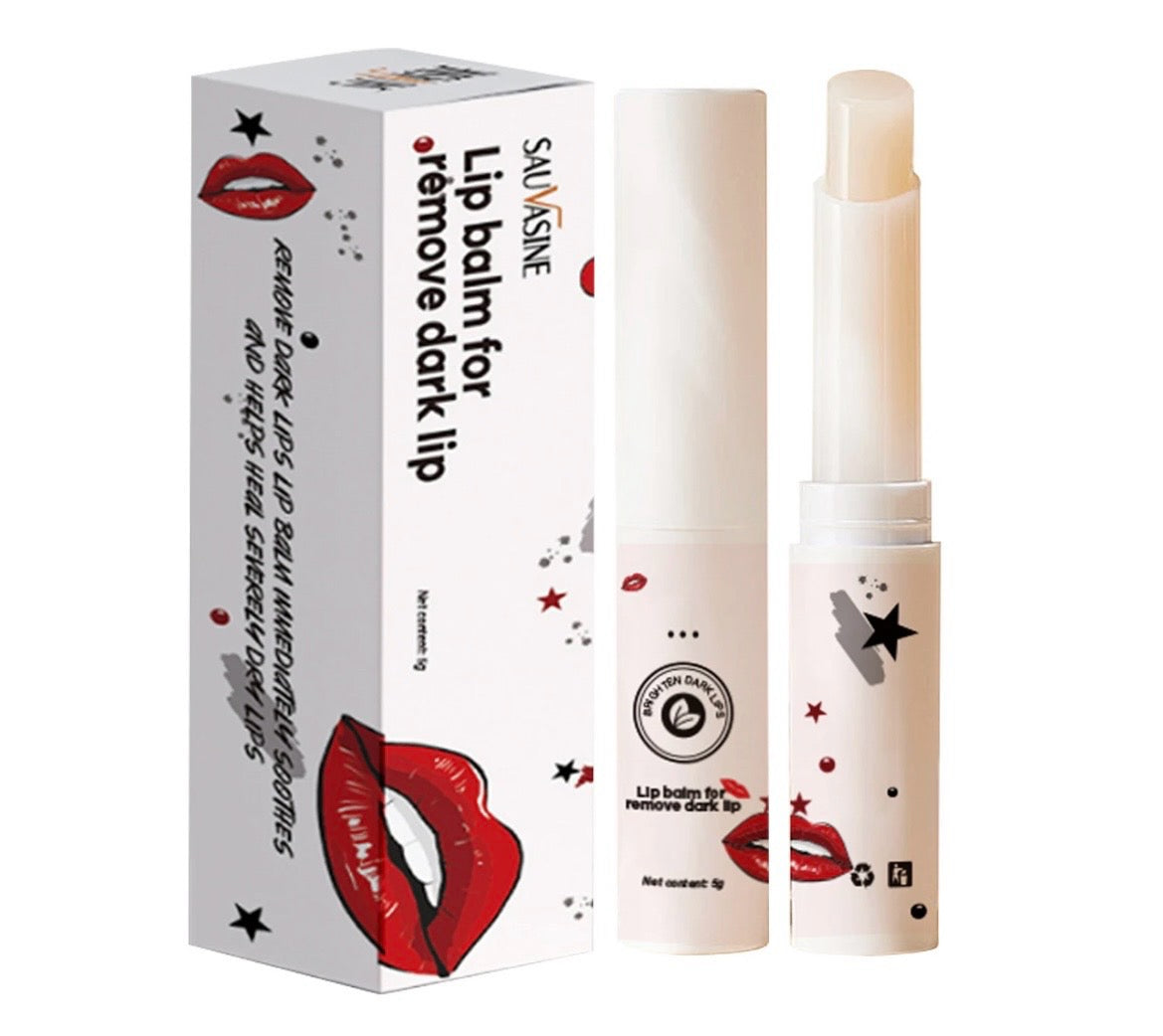 Dark lip, removing lip balm