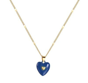 Heart pendant w necklace (Blue)💙💙💙