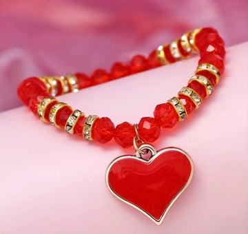 ❤️ RED HEART crystalline bracelet