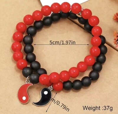 YING & YANG 
Red & black Bestie Bracelets 🖤 ❤️