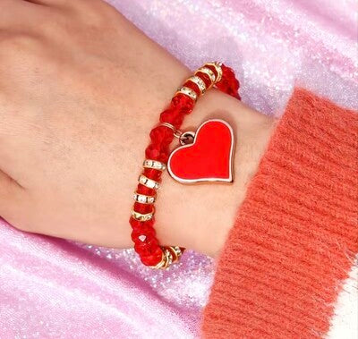 ❤️ RED HEART crystalline bracelet