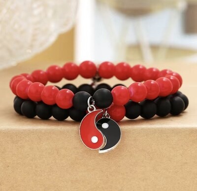 YING & YANG 
Red & black Bestie Bracelets 🖤 ❤️