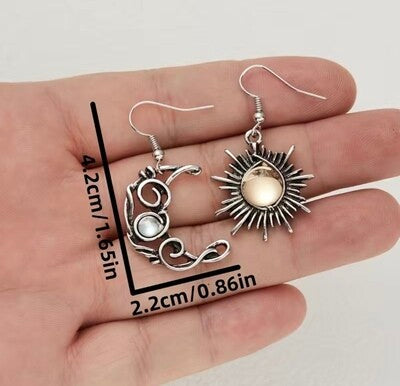 Moon Shine with ☀️ and 🌚 earrings