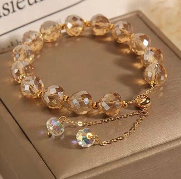 Jazzy Crystal times disco (gold/bronze) bracelet