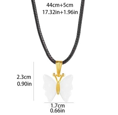 Butter fly  Jade (white)  🦋 necklace