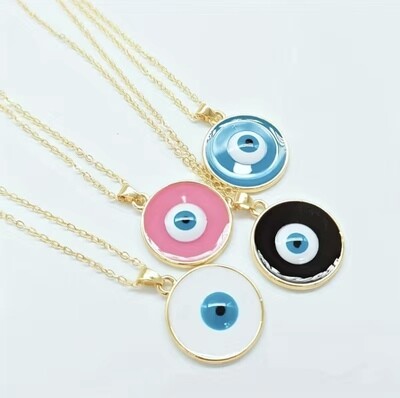Evil Eye (pink)🧿 necklace