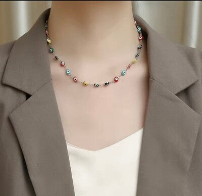 Evil eye 🧿 multicolor necklace