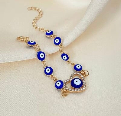 Evil eye 🧿 and heart bracelet