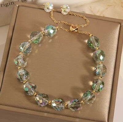 Jazzy Green crystal disco bracelet