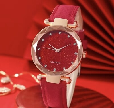 JAZZY Red Glitter watch with Bracelet ❤️