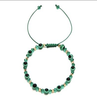 Green💚 🧿Evil Eye bracelet