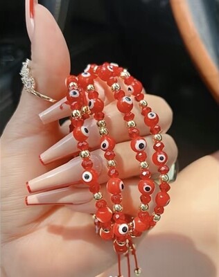 Evil eye bracelet, Red 🧿