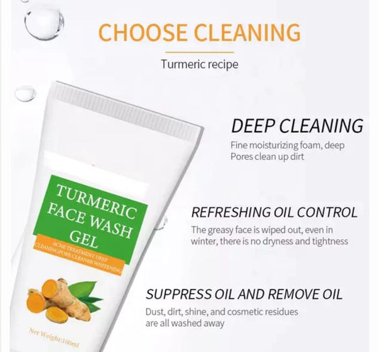 Turmeric face gel wash
