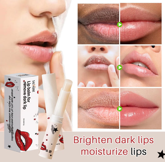 Dark lip, removing lip balm